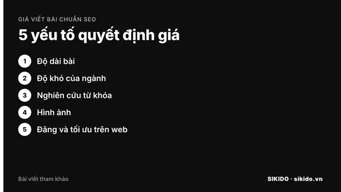 giá viết bài chuẩn SEO cho website