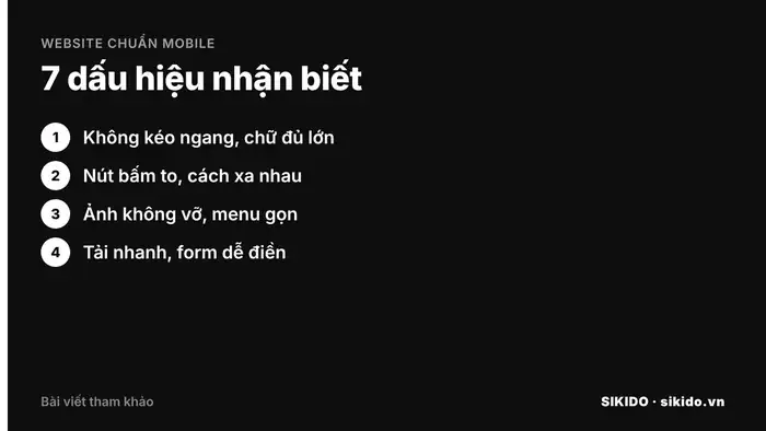 nút bấm trên website chuẩn mobile