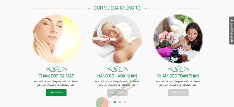 Website cho spa làm đẹp chuyên nghiệp