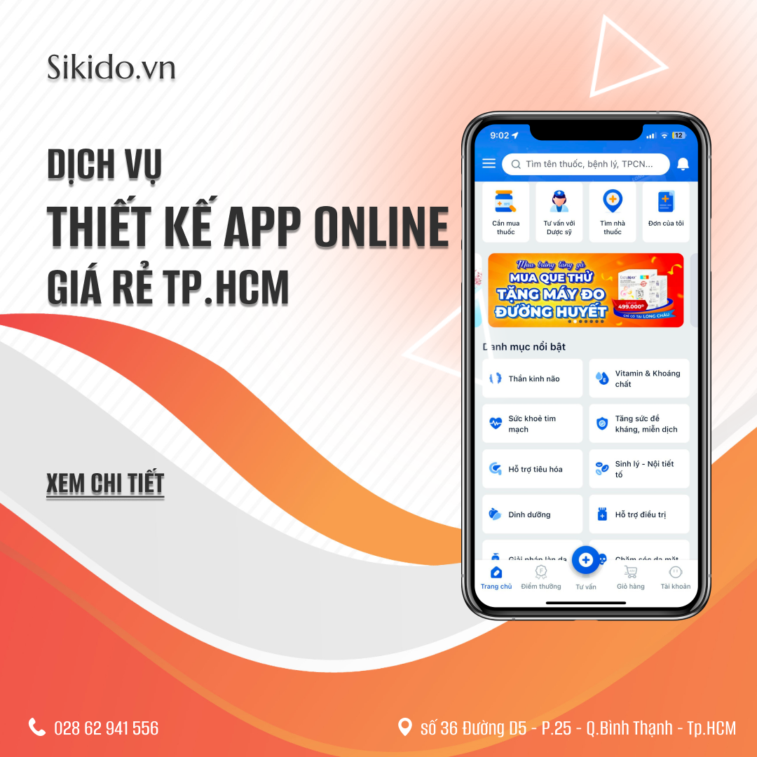 DỊCH VỤ THIẾT KẾ APP ONLINE GIÁ RẺ TPHCM