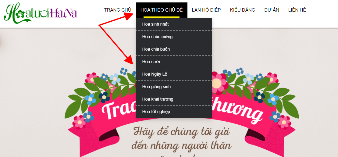 Thiết kế web hoa tươi