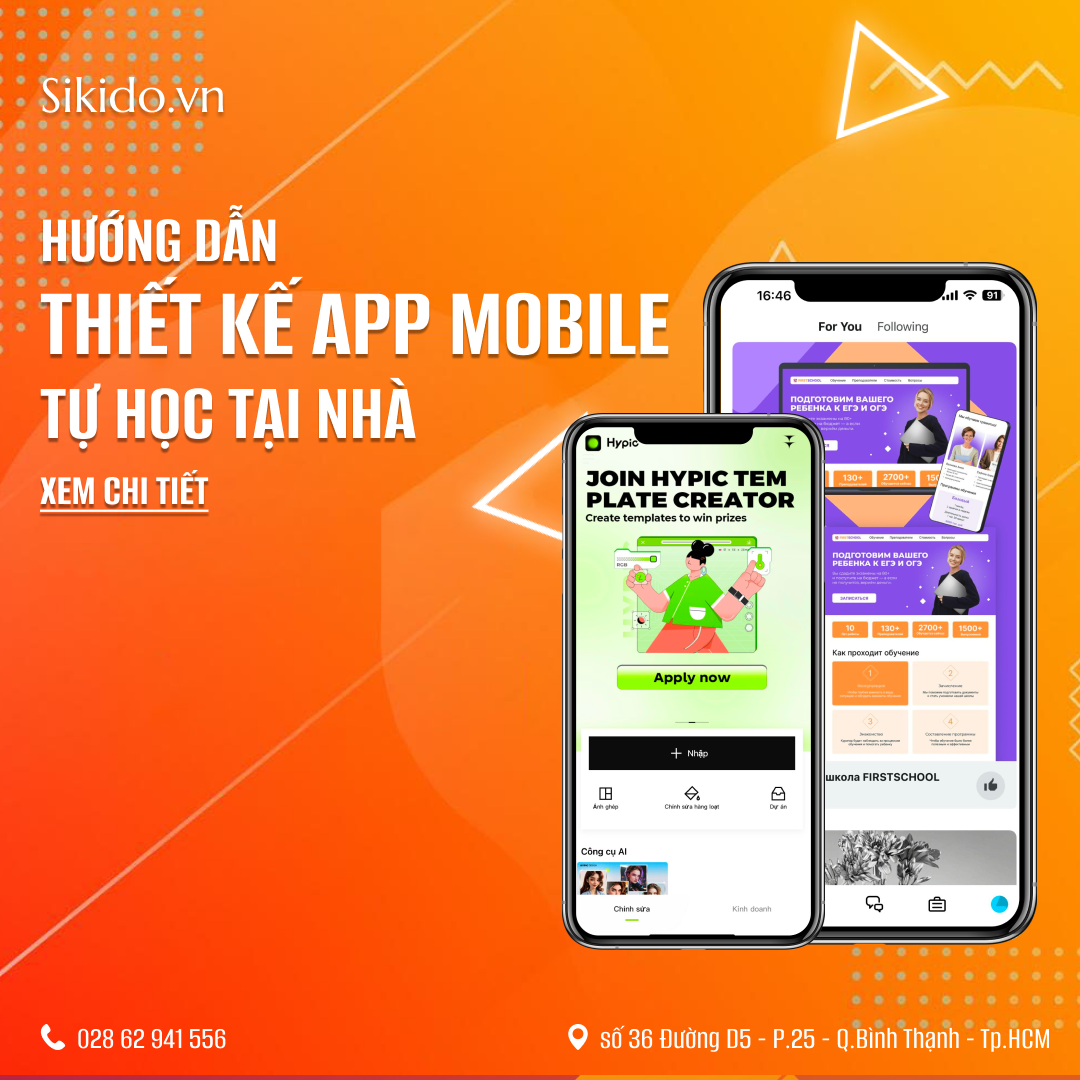 Hướng dẫn thiết kế app mobile -  Tự học tại nhà