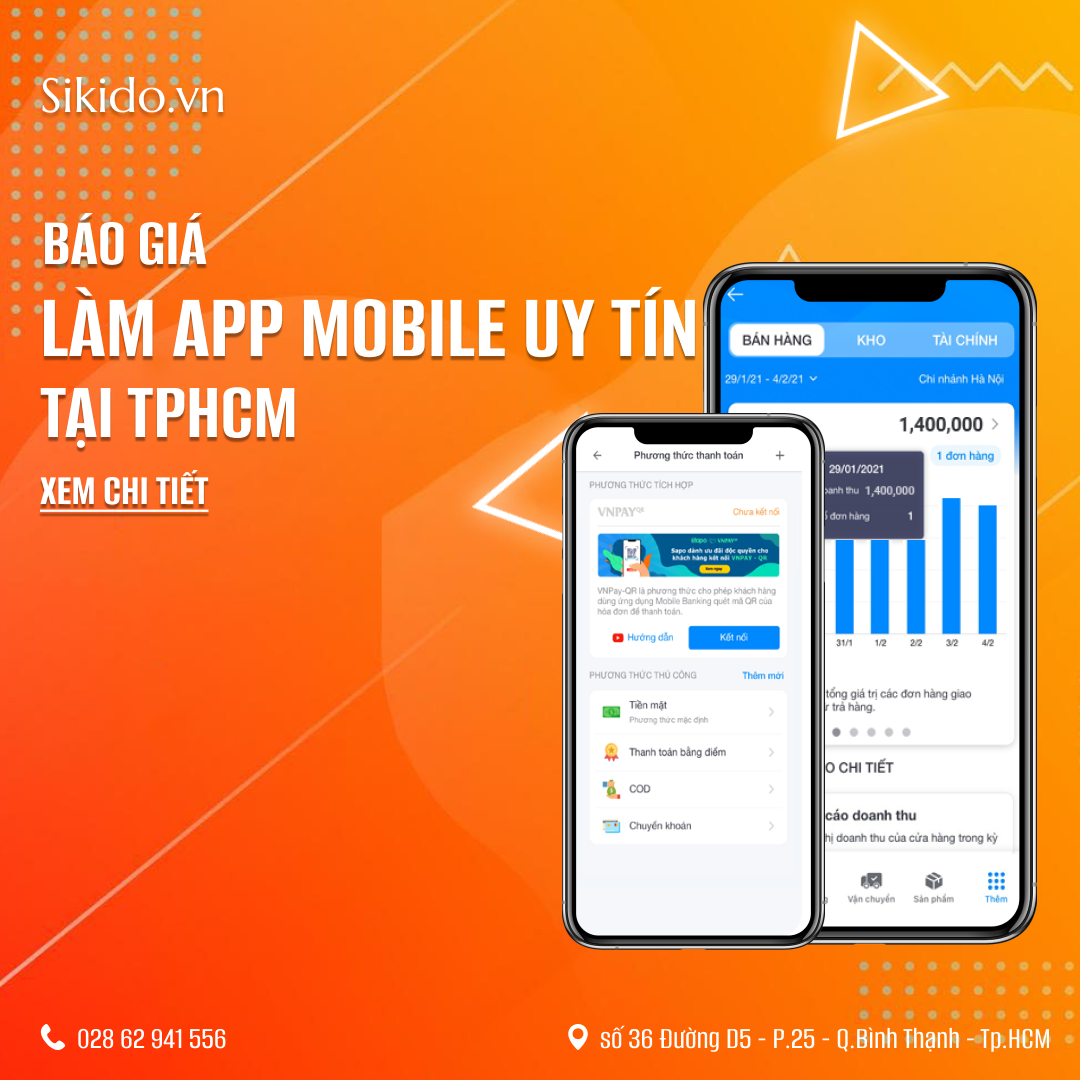 BÁO GIÁ LÀM APP MOBILE UY TÍN TẠI TPHCM