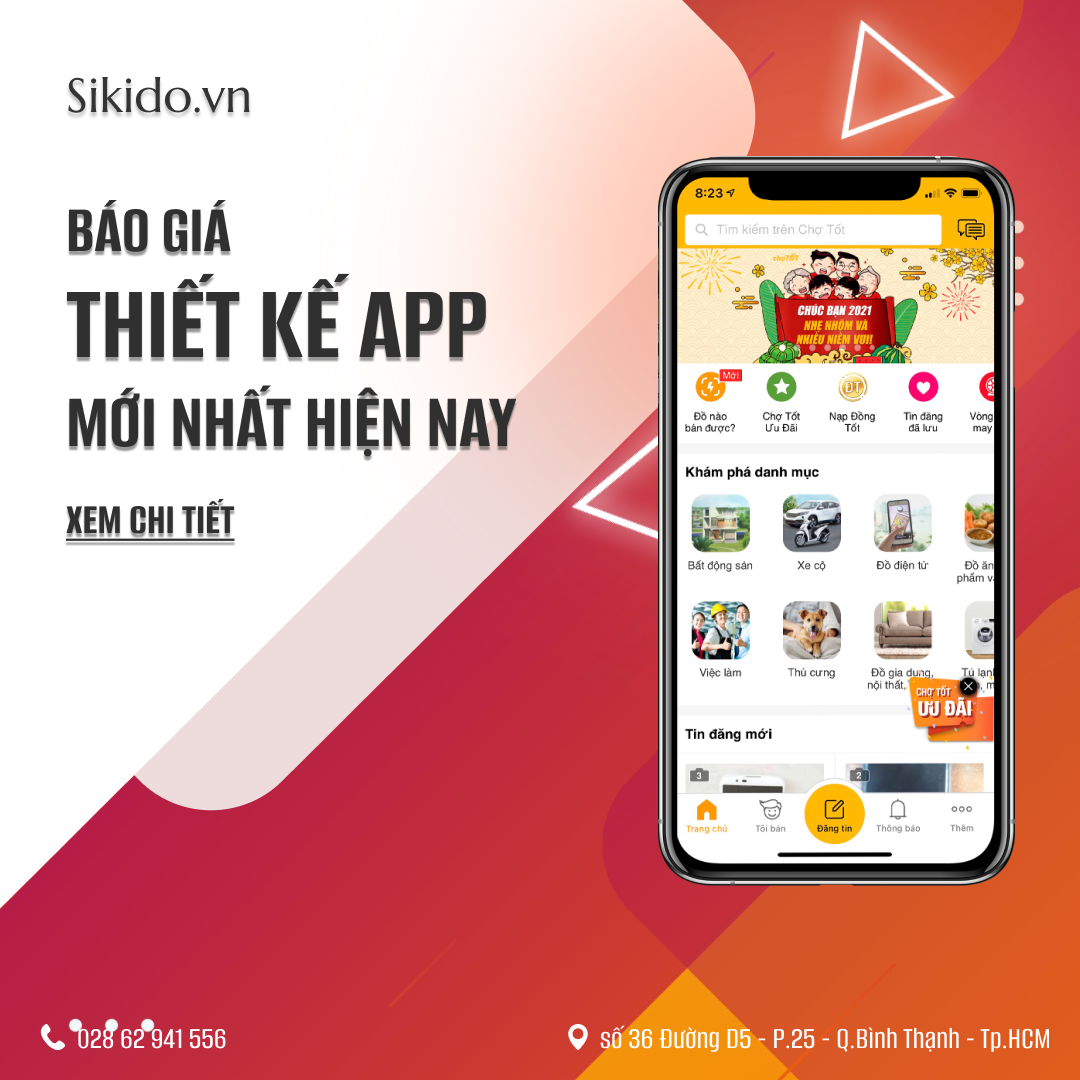 BÁO GIÁ THIẾT KẾ APP MỚI NHẤT HIỆN NAY