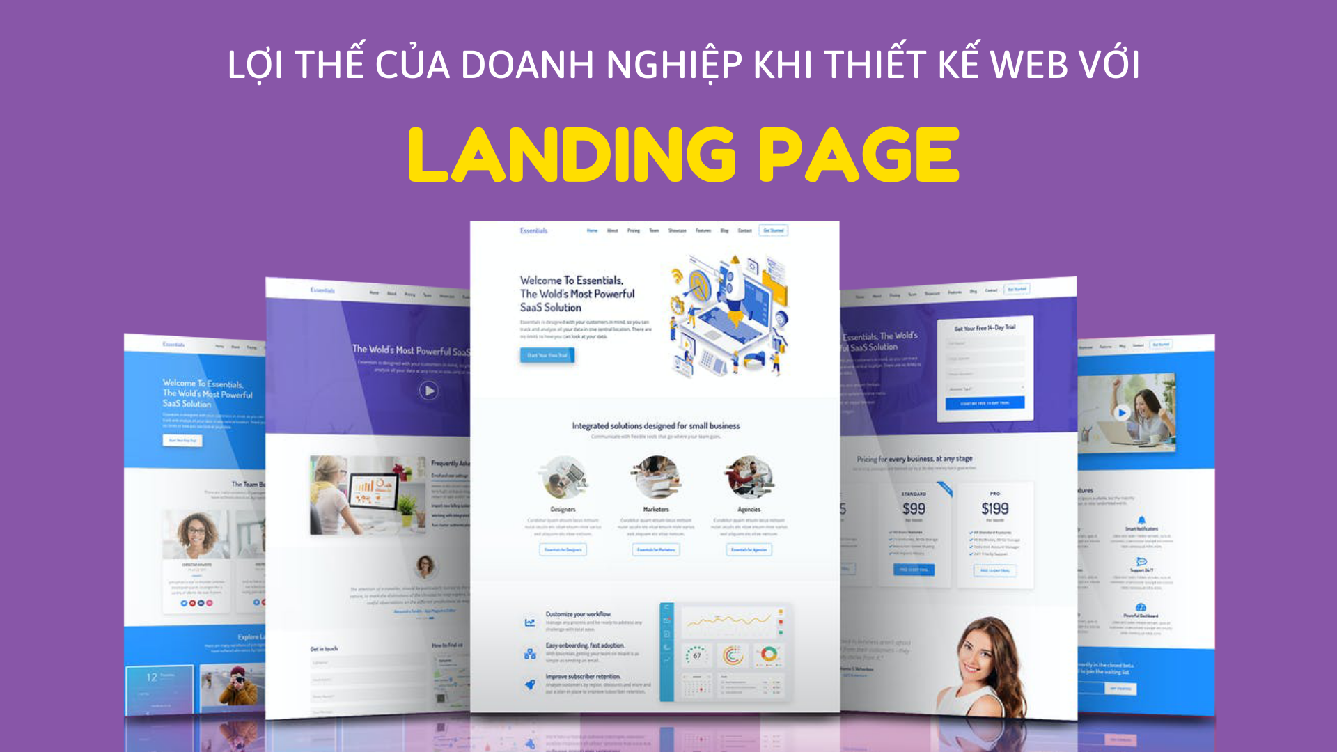 Lợi thế của doanh nghiệp khi thiết kế web với Landing page