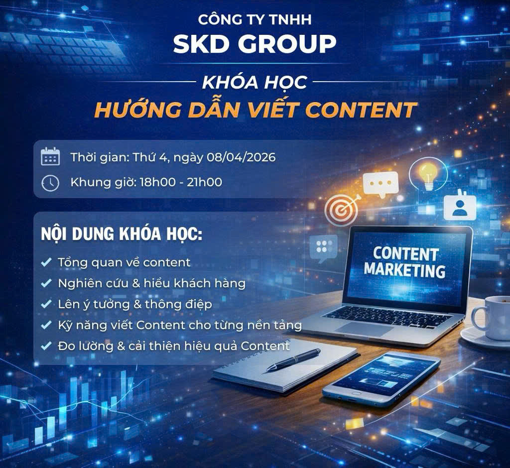 KHOÁ HỌC ĐÀO TẠO CONTENT VÀ FACEBOOK ADS 